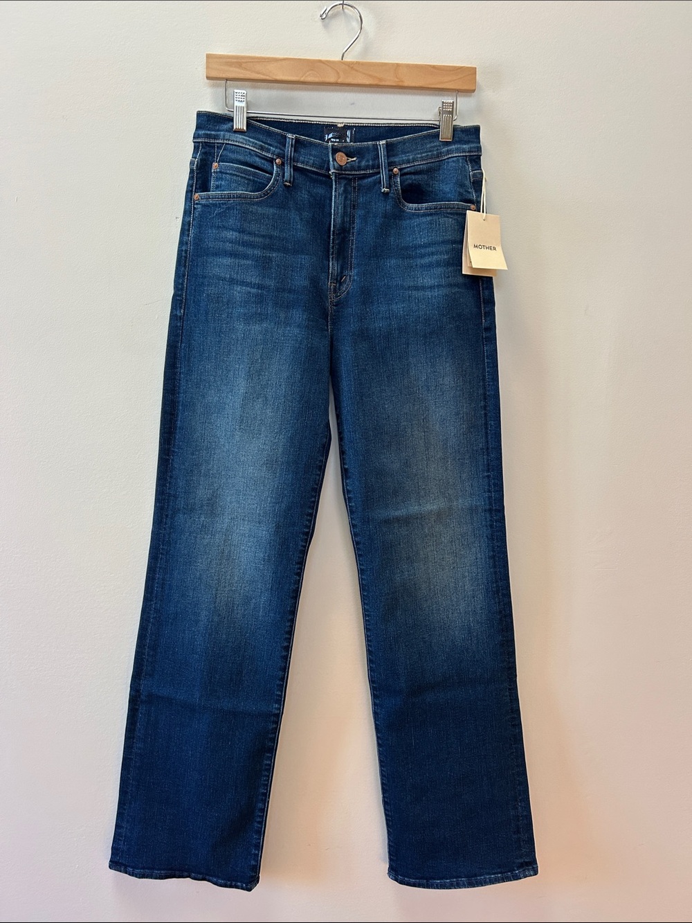 MOTHER Men’s Relaxed Straight Jeans in Deep Blue Wash